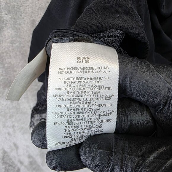 BCBGMAXAZRIA Dress Womens XS Black Kore Lace Sweetheart Bubble Hem Cocktail - Picture 7 of 11